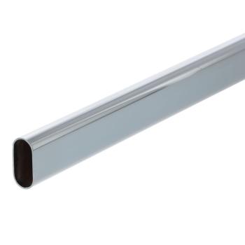 Riex VT24 akasztórúd, kerekített, 30x15 mm, 1 mm, 3000 mm, króm Kép