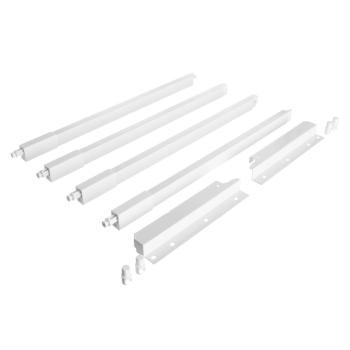 Riex NX40 4 db-os magasító korlát készle t hátsó tartóval, szögl. keresztmetszetű , 204/450 mm, fehér Kép