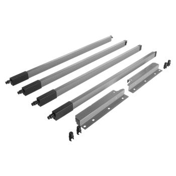 Riex NX40 4 db-os magasító korlát készle t hátsó tartóval, szögl. keresztmetszetű , 204/550 mm, szürke Kép