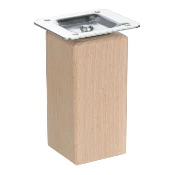 Riex GW25 bútorláb, négyzetes, 45x45 mm, H100, lakkozatlan natúr bükk (4 db/csoma g) Kép