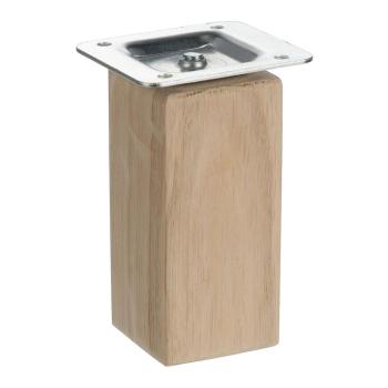 Riex GW25 bútorláb, négyzetes, 45x45 mm, H100, lakkozatlan natúr tölgy (4 db/csom ag) Kép