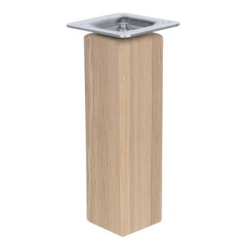 Riex GW25 bútorláb, négyzetes, 45x45 mm, H150, lakkozatlan natúr tölgy (4 db/csom ag) Kép