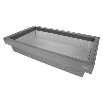 Riex VX95 drótkosár alumíniumkerettel, H 140, W700, 420 mm, sötétszürke Kép