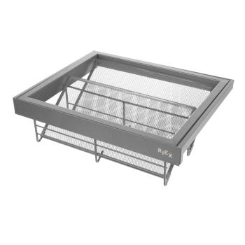 Riex VX85 cipőtartó alumíniumkerettel, H 160, W900, 420 mm, sötétszürke Kép